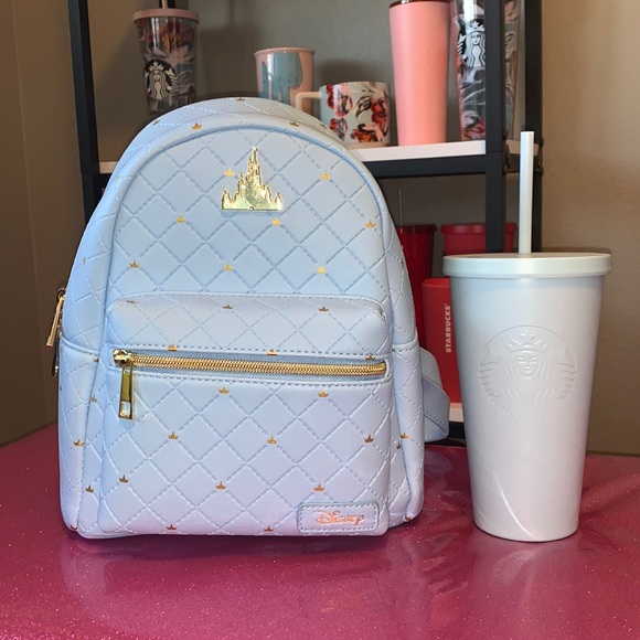 Loungefly Handbags - Loungefly Disney Princess Cinderella Blue Castle Mini Backpack